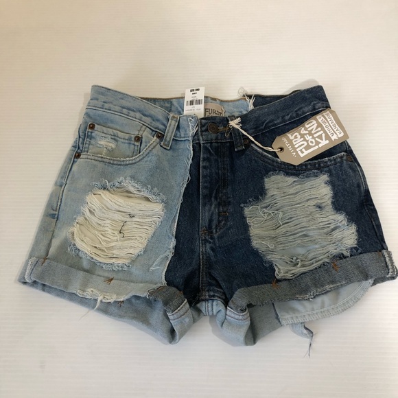 LF Pants - LF Furst Of A Kind HR 2 Tone Distressed Short 28 *